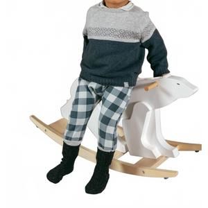 NEW SNUG boy's checkered pants in teal/cream